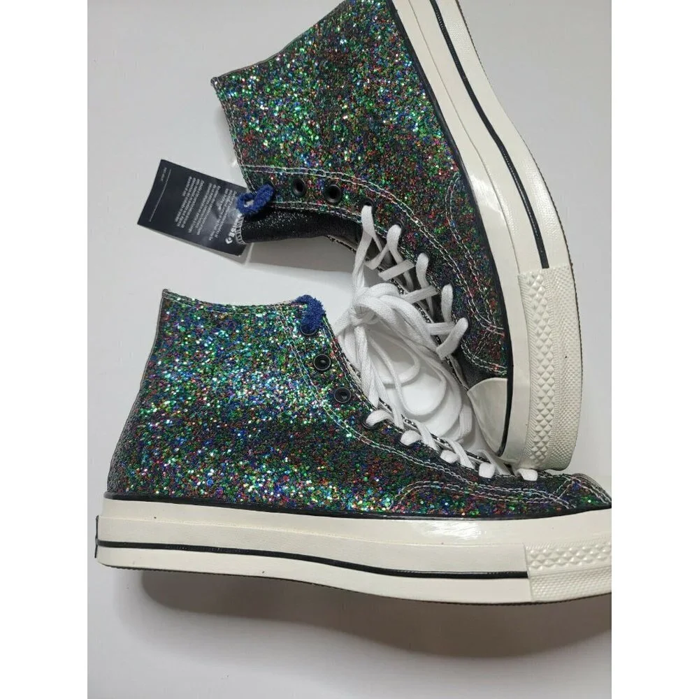 New No Box Converse x JW Anderson Chuck 70 Glitter SZ 12/14 UniSex - Picture 3 of 12